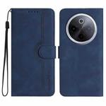 For vivo iQOO Z10 / T4 / Y300 Pro Heart Pattern Skin Feel Leather Phone Case(Royal Blue)