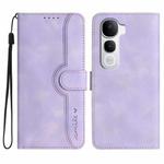 For vivo Y400 Pro 5G Heart Pattern Skin Feel Leather Phone Case(Purple)