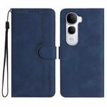 For vivo Y400 Pro 5G Heart Pattern Skin Feel Leather Phone Case(Royal Blue)