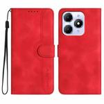 For Itel A90 Heart Pattern Skin Feel Leather Phone Case(Red)