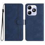 For Itel A90 Heart Pattern Skin Feel Leather Phone Case(Royal Blue)