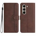 For Itel A95 5G Heart Pattern Skin Feel Leather Phone Case(Brown)