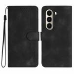 For Itel A95 5G Heart Pattern Skin Feel Leather Phone Case(Black)