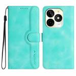 For Itel P65C Heart Pattern Skin Feel Leather Phone Case(Light Blue)