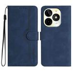 For Itel P65C Heart Pattern Skin Feel Leather Phone Case(Royal Blue)