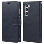 For Samsung Galaxy S25+ 5G GOOSPERY MANSOOR DIARY 9 Card Slots Leather Phone Case(Dark Blue)