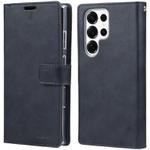For Samsung Galaxy S25 Ultra 5G GOOSPERY MANSOOR DIARY 9 Card Slots Leather Phone Case(Dark Blue)