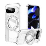 For Google Pixel 10 / 10 Pro Frosted 360 Degree MagSafe Magnetic Holder Phone Case(Silver)