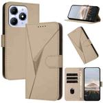 For Itel A90 Triangle Pattern Buckle Clasp Leather Phone Case(Gold)