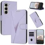 For Itel A95 Triangle Pattern Buckle Clasp Leather Phone Case(Light Purple)
