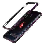 For ASUS ROG Phone 3 ZS661KS Aluminum Alloy Shockproof Protective Bumper Frame(Black Purple)