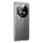 For Honor Magic6 Imitation Ultimate Design Plain Leather Paint PC Phone Case(Grey)
