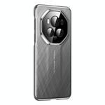 For Honor Magic6 Pro Imitation Ultimate Design Plain Leather Paint PC Phone Case(Grey)