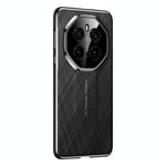 For Honor Magic7 Pro Imitation Ultimate Design Plain Leather Paint PC Phone Case(Black)