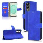 For Samsung Galaxy S25 Edge 5G Skin Feel Magnetic Flip Leather Phone Case(Blue)