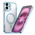 For iPhone 16 MagSafe Magnetic Clear Phone Case(Blue)