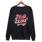 Orange Alphabet Printed Casual Loose Round Neck Sweatshirt Print On Your Demand, Size:M(Black)