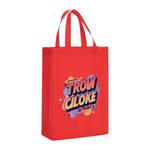 Orange Alphabet Printed Non-woven Fabric Bag Print On Your Demand, Size:41x35x12cm(Red)