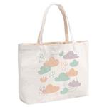 Clouds Printed Canvas Handbag Digital Print On Your Demand, Size:20x30x10cm(Beige)
