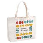 River Fish Printed Canvas Handbag Digital Print On Your Demand, Size:35x45x15cm(Beige)