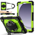 For Samsung Galaxy Tab A9 Contrast Color Robot Silicone Hybrid PC Tablet Case(Black Yellow Green)