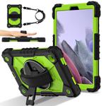 For Samsung Galaxy Tab A7 Lite Contrast Color Robot Silicone Hybrid PC Tablet Case(Black Yellow Green)