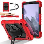 For Samsung Galaxy Tab A7 Lite Contrast Color Robot Silicone Hybrid PC Tablet Case(Red Black)