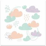 Clouds Frameless Canvas Decorative Painting Print On Your Demand, Size:80x80cm