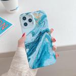 For iPhone 12 Pro Max Marble Pattern Soft TPU Protective Case(Gilding)