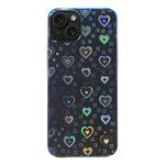 For iPhone 15 Colorful Sticker Phone Back Film(Laser Hearts)