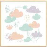 Clouds Decorative Painting with Aluminum Alloy Frame Print On Your Demand, Size:30x30cm