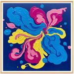 Butterfly Decorative Painting with Aluminum Alloy Frame Print On Your Demand, Size:90x90cm