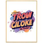 Orange Alphabet Decorative Painting with Aluminum Alloy Frame Print On Your Demand, Size:15x20cm