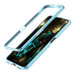 For OPPO Realme X50 5G Aluminum Alloy Shockproof Protective Bumper Frame(Blue)