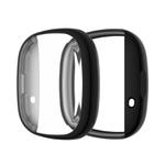 For Fitbit Versa 3 / Versa Sense Plating Full Package TPU Protective Case(Black)