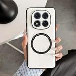 For Redmi Note 14 Pro 5G PU MagSafe Magnetic Phone Case(White)
