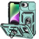 For iPhone 16e Sliding Camshield Holder Phone Case(Dark Green)