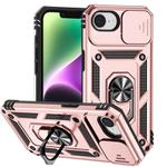 For iPhone 16e Sliding Camshield Holder Phone Case(Rose Gold)