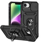 For iPhone 16e Sliding Camshield Holder Phone Case(Black)