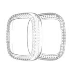 For Fitbit Versa 3 / Versa Sense Double Row Plating Diamonds PC Protective Case(Transparent)