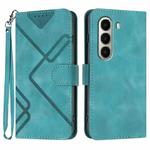 For Itel A95 5G Line Pattern Skin Feel Leather Phone Case(Light Blue)