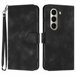 For Itel A95 5G Line Pattern Skin Feel Leather Phone Case(Black)
