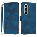 For Itel A95 5G Line Pattern Skin Feel Leather Phone Case(Royal Blue)