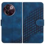 For vivo V30e Elephant Head Embossed Phone Leather Case with Lanyard(Royal Blue)
