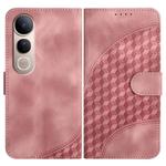 For vivo V50 Lite 4G / 5G Elephant Head Embossed Phone Leather Case with Lanyard(Pink)