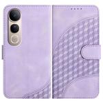 For vivo V50 Lite 4G / 5G Elephant Head Embossed Phone Leather Case with Lanyard(Light Purple)