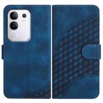 For vivo Y29 4G Elephant Head Embossed Phone Leather Case with Lanyard(Royal Blue)