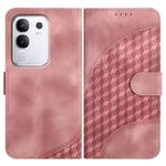 For vivo Y29 4G Elephant Head Embossed Phone Leather Case with Lanyard(Pink)
