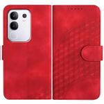 For vivo Y29 4G Elephant Head Embossed Phone Leather Case with Lanyard(Red)