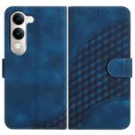 For vivo Y29s 5G / Y04 4G Global Elephant Head Embossed Phone Leather Case with Lanyard(Royal Blue)